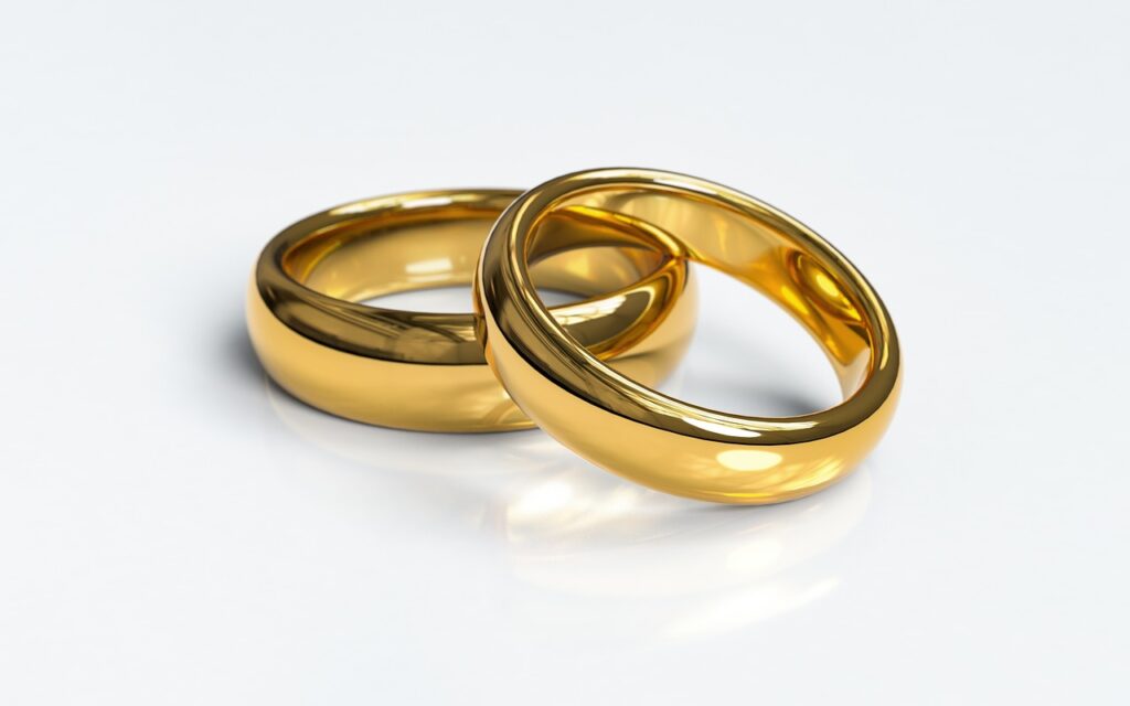 A jeweler's workbench with a wedding band being crafted. A jewellers permit allows for the manufacturing of such fine jewelry.